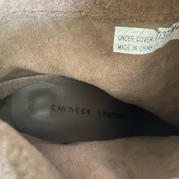 Chinese Laundry Under Cover Booties Ankle Boots Suede Chunky Heel Slouchy Upper - Picture 6 of 13